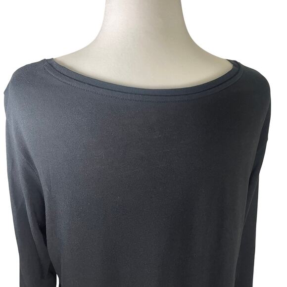 Pure Jill Black Balletcore Tunic Dress M Tall Tencel Modal Soft Scoop Neck - Picture 8 of 14
